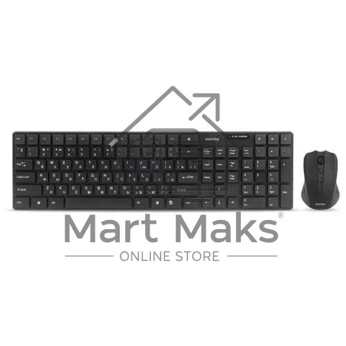 Комплект клавиатура+мышь Smartbuy SBC-229352GA-K беспроводной, USB, 1600 DPI, чёрный