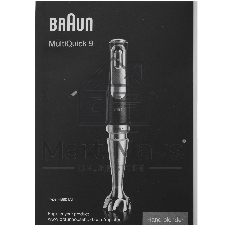 Блендер погружной Braun MQ9185XLI серебристый, 1200 Вт, плавная регулировка