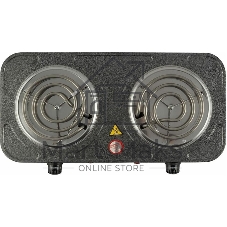 Плита настольная электрическая Homestar HS-1105 серый, 2 кВт, ТЭН, конфорки - 2, эмаль, поворотные переключатели