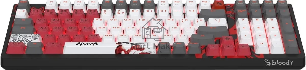 Клавиатура A4Tech Bloody S98 Naraka BLMS Plus механическая черный/красный USB for gamer LED (S98 NARAKA BLMS RED PLUS)