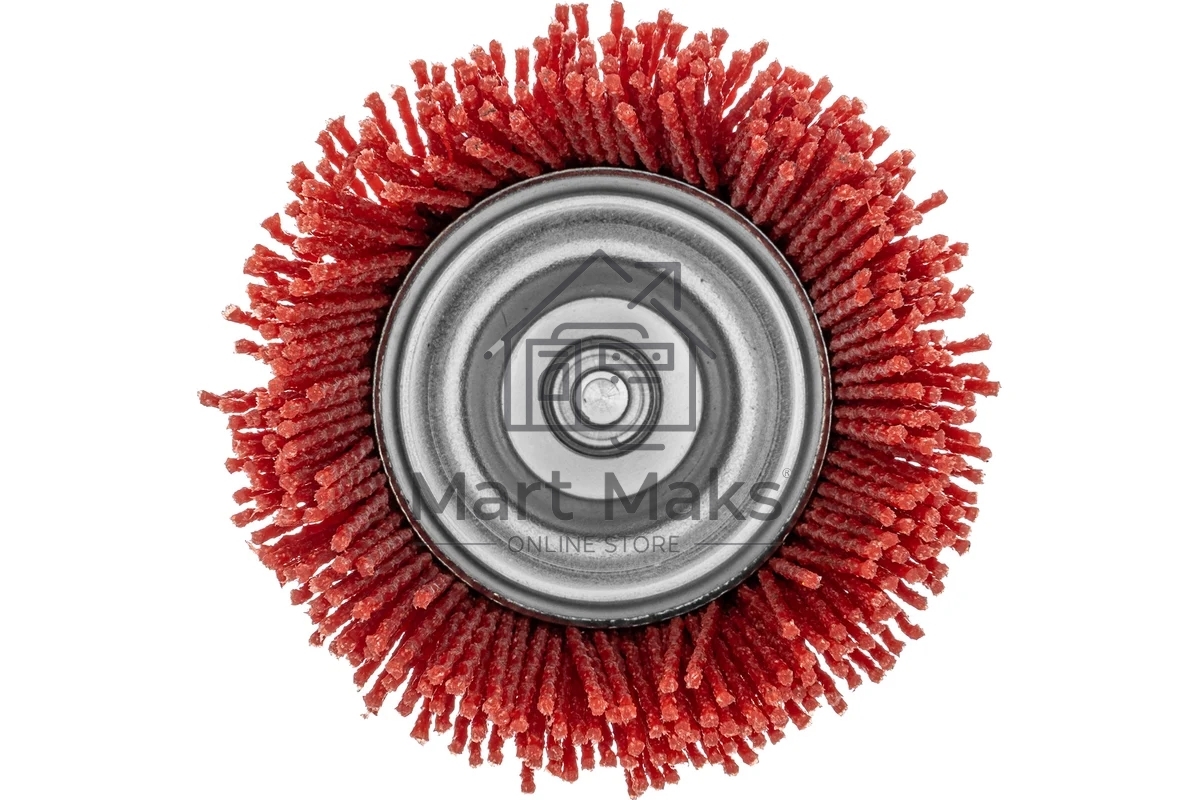 Щетка для дрели Denzel 75 мм, чашка, со шпилькой, нейлоновая щетина