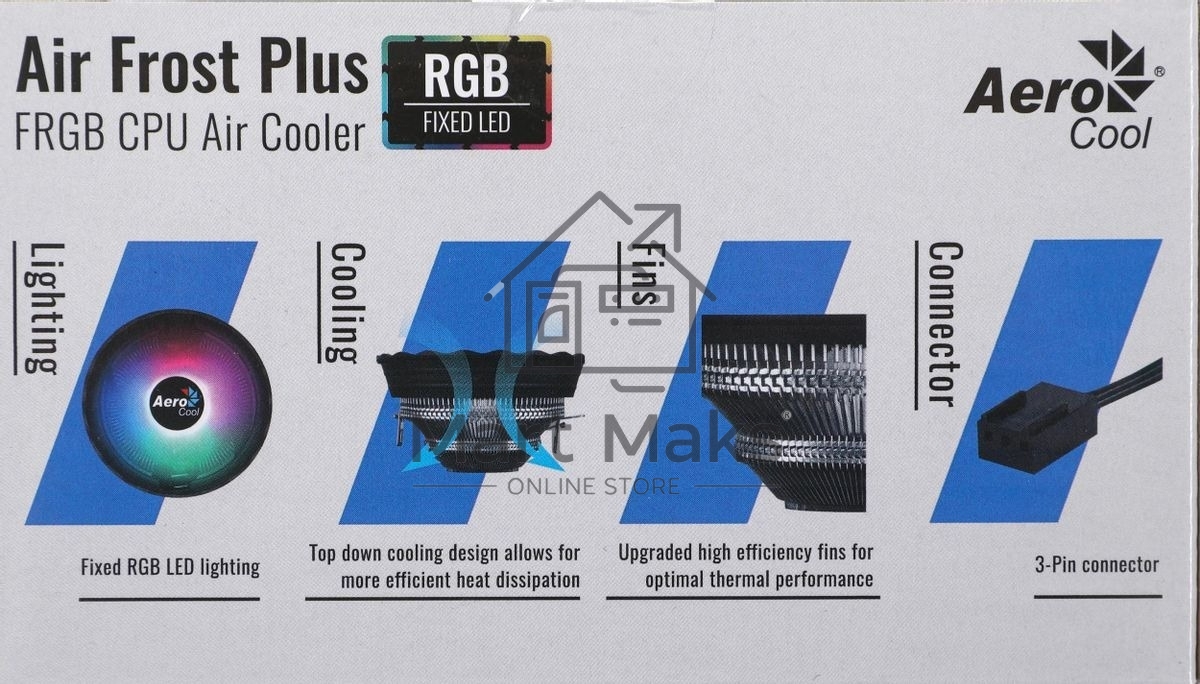 Кулер для процессора Aerocool/Formula Air Frost Plus серебристый, 120 мм, алюминий, 1500 об/мин, 24.2 дБ, 3 pin, 110 Вт, 70 мм