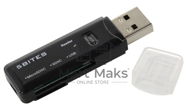 Кард-ридер 5bites RE3-200BK/черный/SDXC/SDHC/SD/microSDXC/microSDHC/microSD/USB 3.0/пластиковый