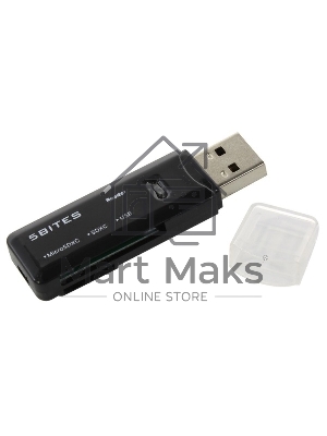 Кард-ридер 5bites RE3-200BK/черный/SDXC/SDHC/SD/microSDXC/microSDHC/microSD/USB 3.0/пластиковый