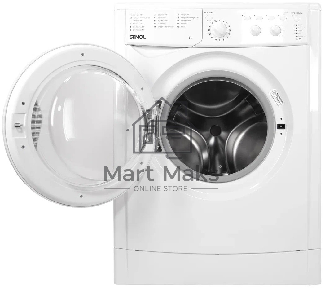 Стиральная машина Stinol WSTS 510 C белый, загрузка фронтальная 5 кг, 1000 об/мин, класс A