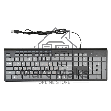 Клавиатура Oklick 480M проводная, USB, черный/серый