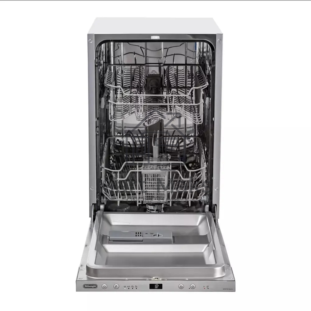 Встраиваемая посудомоечная машина DeLonghi DDW 06S Basilia, серебристый, 44.8 см, 9 компл., 49 дБ, класс A++