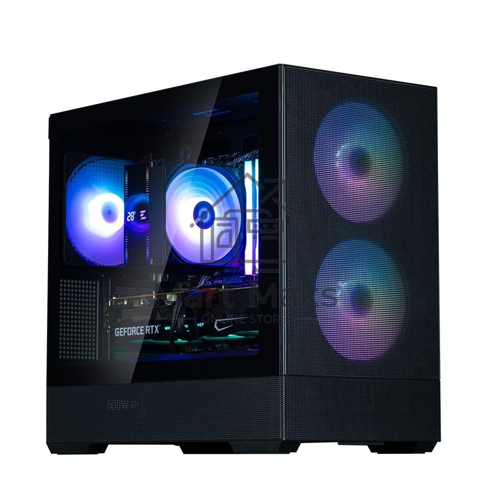 Компьютерный корпус ZALMAN P30 AIR, MATX, BLACK, WINDOW, 2xCombo (3.5'' or 2.5''), 3x2.5