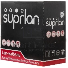 Кабель информационный Suprlan Premium 01-0313-5, cat.5e U/UTP, 4 пары, 24AWG, PVC, внутренний, 305м, серый