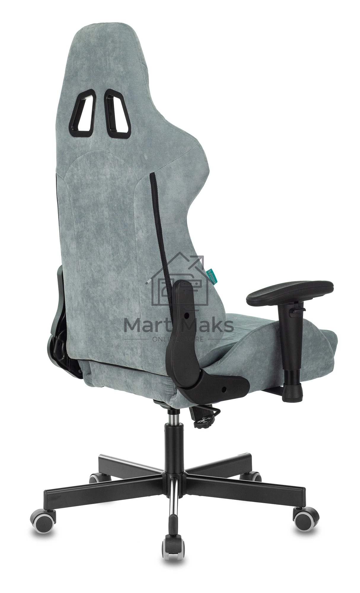 Кресло игровое Бюрократ VIKING KNIGHT LT28 FABRIC серо-голубой крестовина металл/пластик
