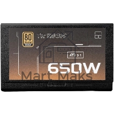 Блок питания Thermalright, 650W 80+ Gold (ATX, 3.1, Full modular, 1x24(20+4)pin, 2xCPU 8(4+4)pin, 2xPCIe*2 8(6+2)pin, 3xSATA3, 2xMOLEX4pin, Active, 120x120мм, 150x140x86mm, APFC, OVP, UVP, SCP, OCP, OTP, OPP, black)