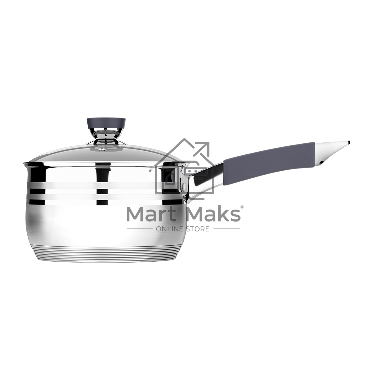 Сотейник LARA LR03-47 2.1 л, с крышкой, 16 см, нержавеющая сталь