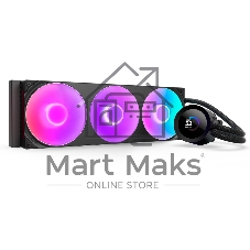 Система жидкостного охлаждения для ПК/ Water Cooling System NZXT Kraken Plus 360 RGB V2 (260W, 360mm, LED temp., Black, RGB/ Fans: 3x120mm, 75.05CFM, 31.9dBA, 2400RPM/ Pump height 55.97mm, 2800RPM, Rad thickness 27mm/ S: 1851, 1700, 1200, 115X, AM5, AM4)