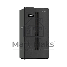 Холодильник Grundig GQN20130LXBR антрацит двухкамерный 376/165л морозилка снизу, No Frost, Side by Side