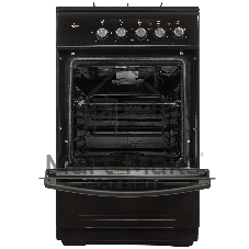 Плита комбинированная Flama RK 2201 B коричневый, конфорок 4 шт, духовка 50 л, 50 см x 85 см x 60 см