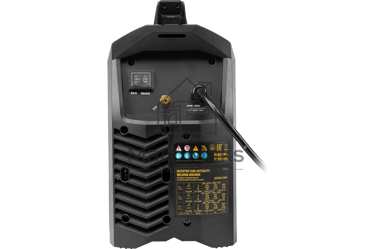 Аппарат инвертор. полуавтомат. сварки MultiMIG-200DP Synergy Double Pulse, 200 А, ПВ 80% Denzel