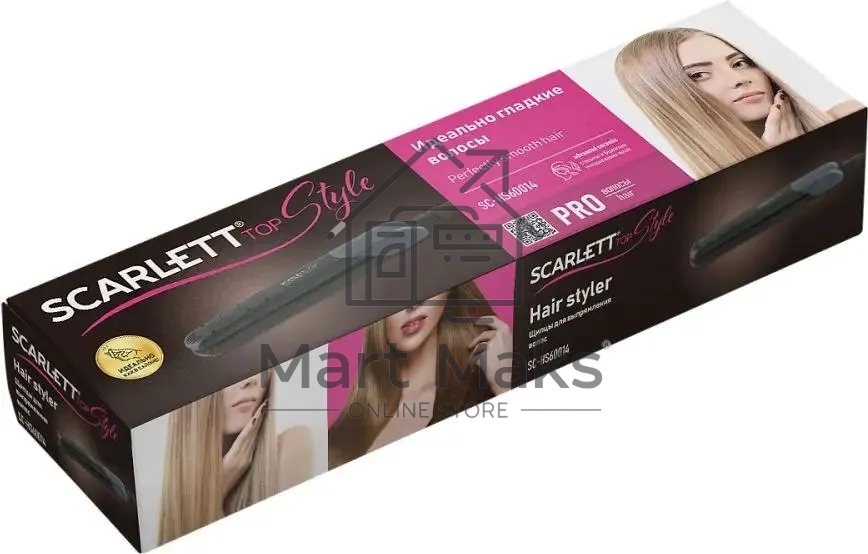 Щипцы Scarlett SC-HS60014 25Вт макс.темп.:190С покрытие:керамическое черный