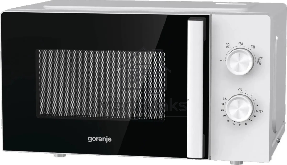 Микроволновая печь Gorenje MO20E1WH белый, 20 л, 800 Вт, переключатели - поворотный механизм