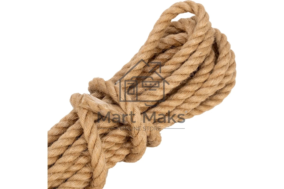 Веревка джутовая СИБРТЕХ 94013 L 10 м, D 8 мм, крученая