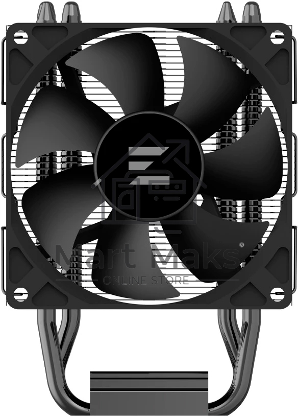 Кулер ZALMAN CNPS4X BLACK V2, 92mm FAN, 3 HEAT PIPES, 4-PIN PWM, 800-2000 RPM, 29DBA, HYDRO BEARING, LGA1851/1700, AM5/AM4, screw type installation