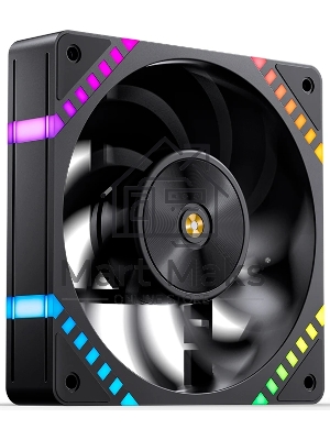 Вентилятор для корпуса JONSBO HF2-120BR Reverse (120x120x25мм, 4-pin PWM, ARGB, 63.3CFM, 29.5dBA, 2200RPM, черный)