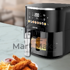 Аэрогриль Centek CT-3106 черный, 1750 Вт, 6,5 л, сенсор, 8 программ