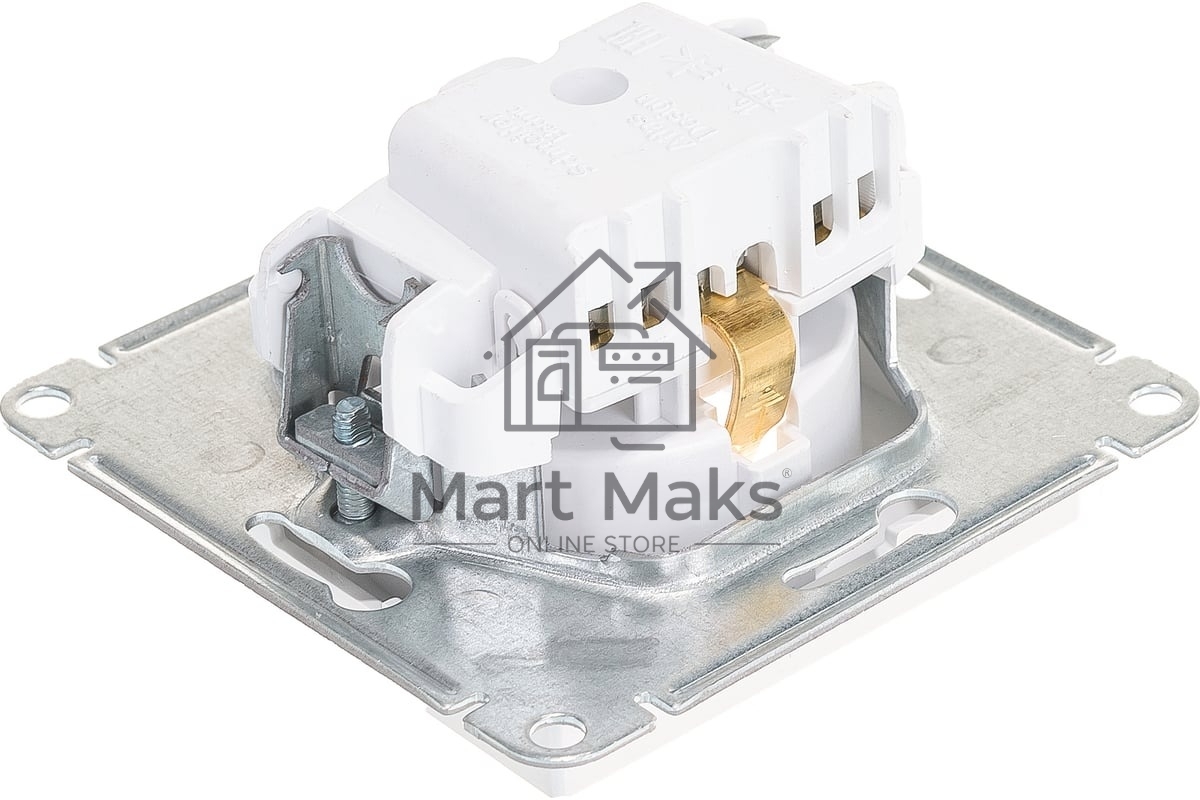 Механизм розетки 1-м СП AtlasDesign с заземл. 16А жемчуг SchE ATN000443