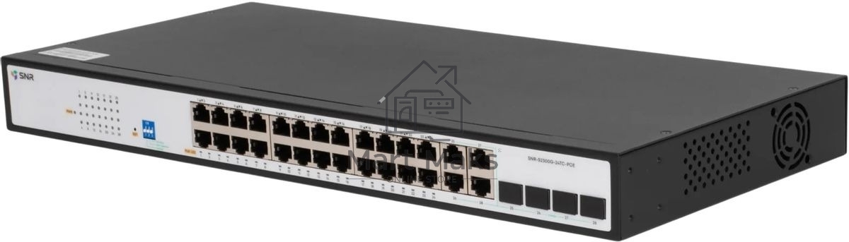Коммутатор SNR SNR-S2300G-24TC-POE, 24×1 Гбит/с PoE + 4×1 Гбит/с Combo, управляемый