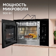 Встраиваемая микроволновая печь Zigmund & Shtain BMO 28 B черный, 25 л, 900 Вт, переключатели - сенсор
