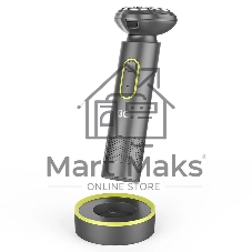 Электробритва BQ SV1002 Green-Gray. Мощность 5 Вт/Время зарядки 90 минут/Время беспроводной работы 60 минут/Влагозащита IPX6/Мытье под водой/Портативная база для зарядки