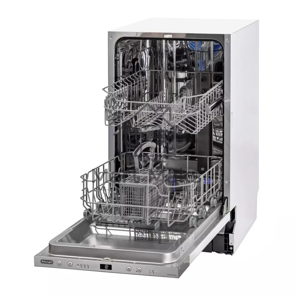 Встраиваемая посудомоечная машина DeLonghi DDW 06S Basilia, серебристый, 44.8 см, 9 компл., 49 дБ, класс A++
