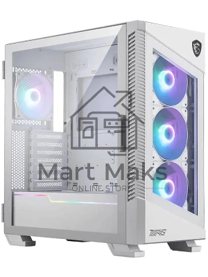 Компьютерный корпус MSI MPG VELOX 100R белый, Global, 2xUSB 3.0, 1xType C, 4x120мм ARGB Fan, ARGB