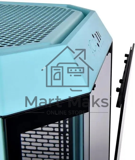 Компьютерный корпус Thermaltake The Tower 300 Turquoise голубой без БП miniITX 7x120mm 5x140mm 2xUSB3.0 audio bott PSU