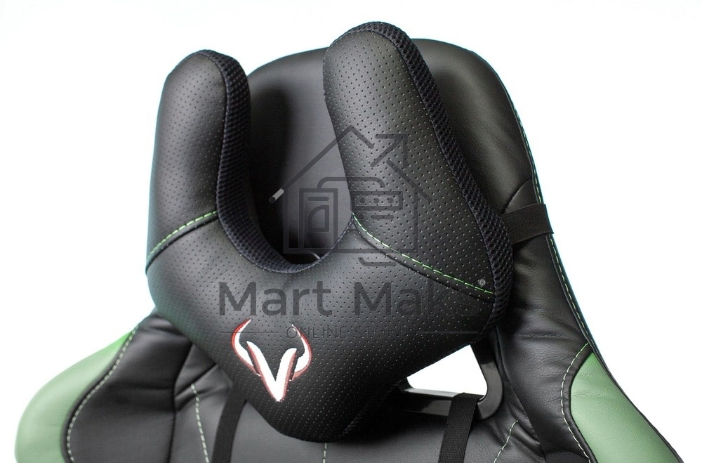 Кресло игровое Бюрократ VIKING 5 AERO LGREEN черный/салатовый искусственная кожа