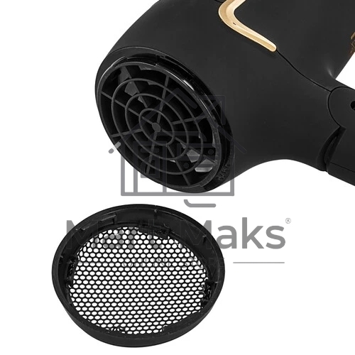 Фен Zelmer TRAVEL ZHD8321 черный/золотистый, 1600 Вт, компактный