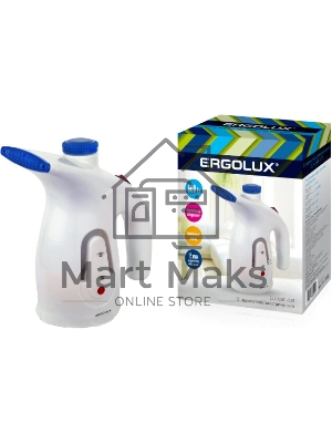 Отпариватель компактный Ergolux ELX-GS01-С35 800Вт электр. 800Вт 200мл 220-240В бел./син. 13973