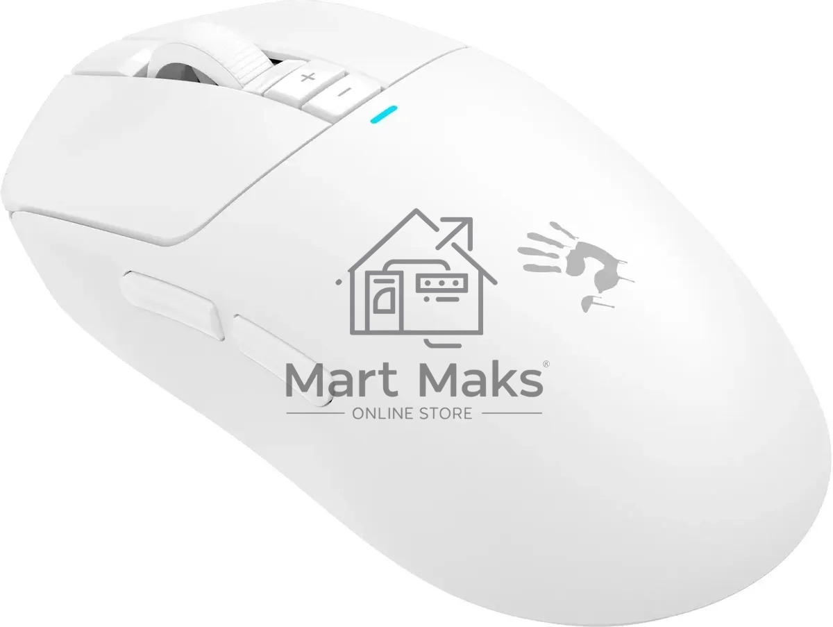 Мышь беспроводная/проводная A4Tech Bloody R72 Ultra белый, 20000 dpi, радиоканал, USB-C, кнопки - 7