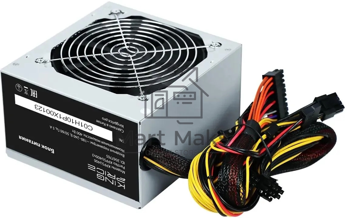 Блок питания KingPrice KPPSU400 ATX 400W (20+4pin) 120mm fan 3xSATA