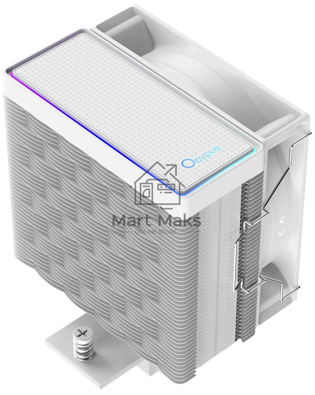 Кулер для процессора Ocypus Gamma A40 WH ARGB Gamma-A40-WH1AAWN00X-GL белый 100мм алюминий+медь 29,5db 4-pin 200W 133мм
