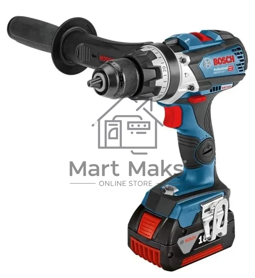Дрель-шуруповерт Bosch GSR 18V-110 C, Аккумуляторная, 18В, 2 АКБ, Кейс