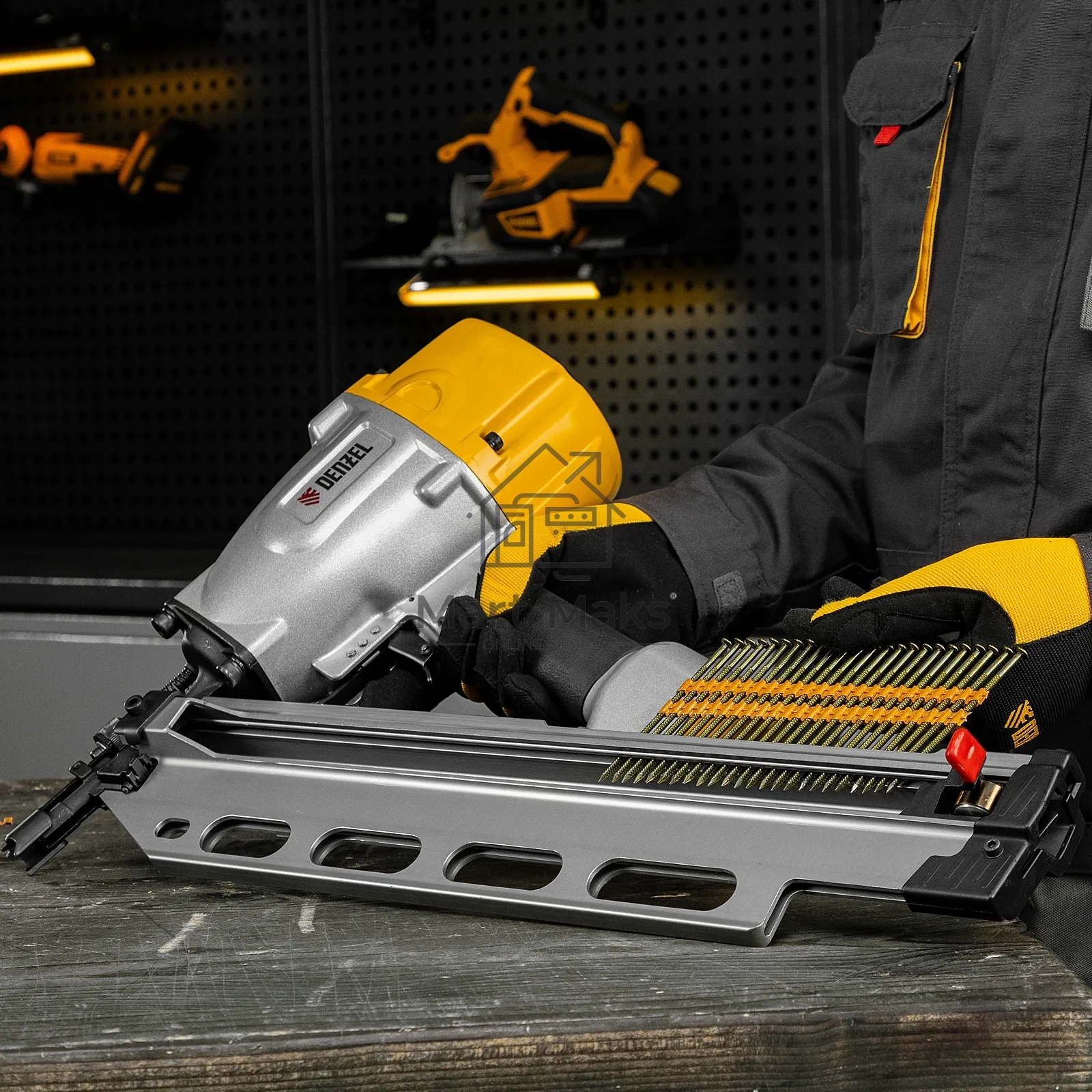 Гвозди Denzel для пнев. нейлера (крашен.), длина - 90 мм, диам. - 3,05 мм, 2000 шт.