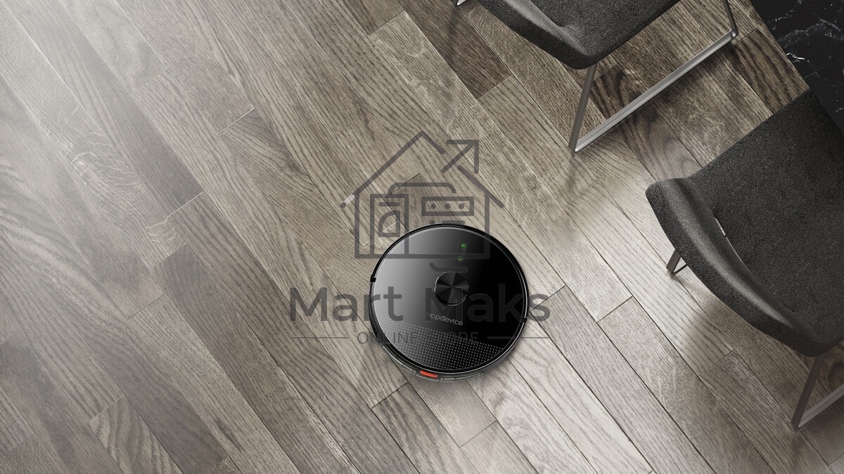 Робот-пылесос TopDevice TDSRC003_BK черный, 40 Вт, 2600 мА·ч Li-Ion, уборка влажная/сухая, пылесборник контейнер 0.4 л