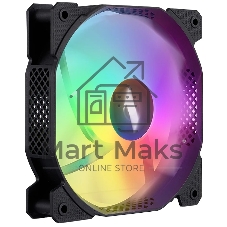 Вентилятор для корпуса 1STPLAYER F7R Black F7R-BK 120mm, 600-1800rpm, 56.34CFM, 36.99dBa, BULK