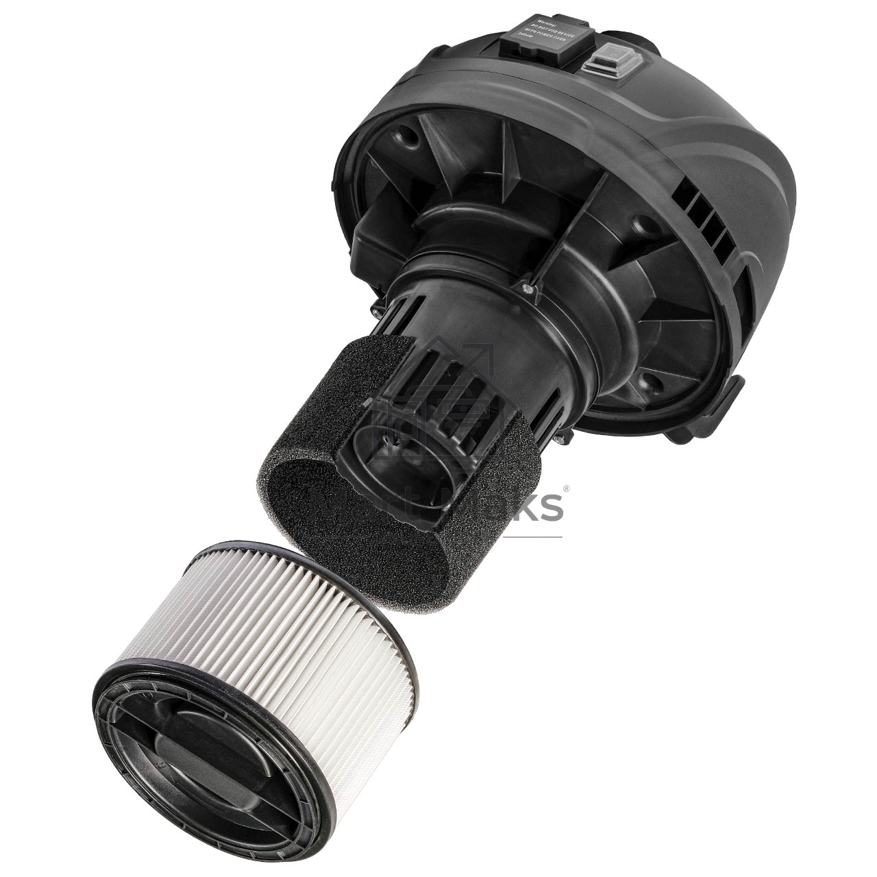 Строительный пылесос Bort BSS-1220-M (93417814) синий, 270/1200 Вт, уборка сухая/влажная, пылесборник мешок/контейнер, 20 л