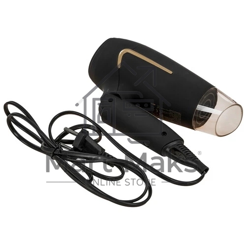 Фен Zelmer TRAVEL ZHD8321 черный/золотистый, 1600 Вт, компактный