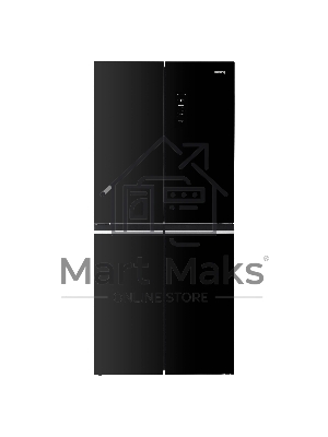 Холодильник Korting KNFM 84799 GN черное стекло трехкамерный 291/175л морозилка снизу, No Frost