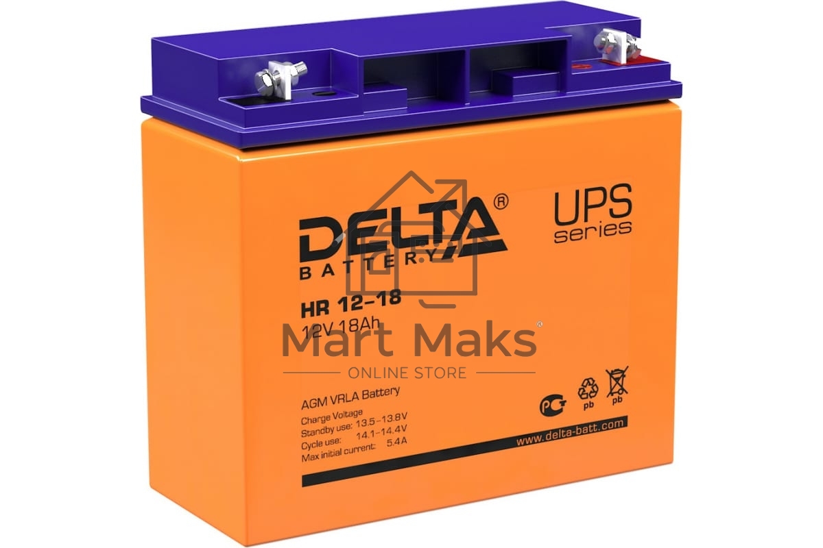 Батарея Delta HR 12-18 (12V, 18Ah)