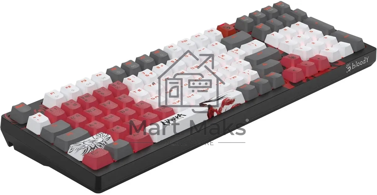 Клавиатура A4Tech Bloody S98 Naraka BLMS Plus механическая черный/красный USB for gamer LED (S98 NARAKA BLMS RED PLUS)