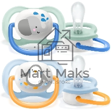 Соска-пустышка Philips Avent SCF080/05 Слон/Пингвин, 0-6 мес, 2 шт, для мальчиков
