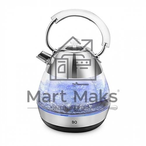 Чайник электрический BQ KT1737G стальной. Чайник, Мощность: 2200 Вт, Объем: 1.7 л